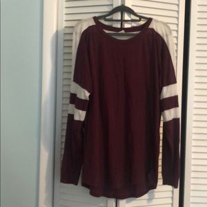 Maroon VS pink shirt